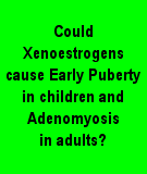 Xenoestrogens cause Early Puberty in Children and adenomysosis in Adults.